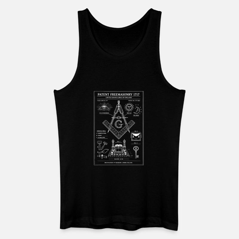 Freimaurerisches Kompassaugen-Emblem - Männer Bio Tank Top - Schwarz