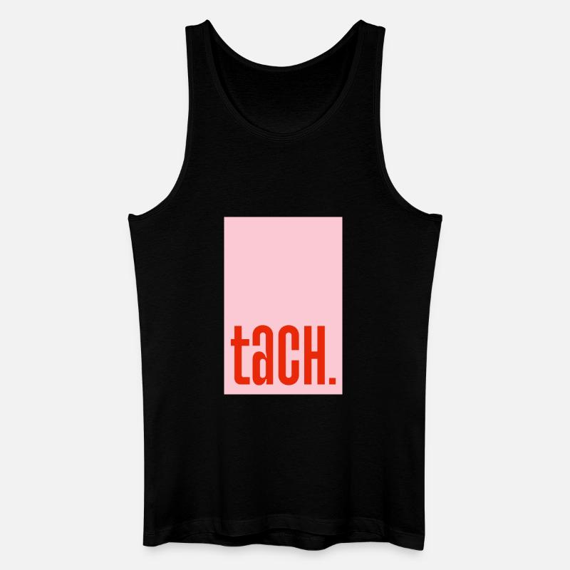 Tach - rosa rot - Männer Bio Tank Top - Schwarz