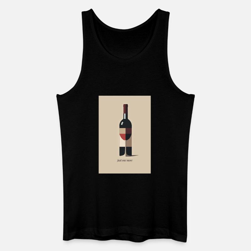 Vindesign bare én mere - Økologisk tanktop til mænd - sort