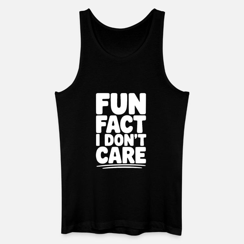 Fun Fact: Mir ist das egal - Männer Bio Tank Top - Schwarz