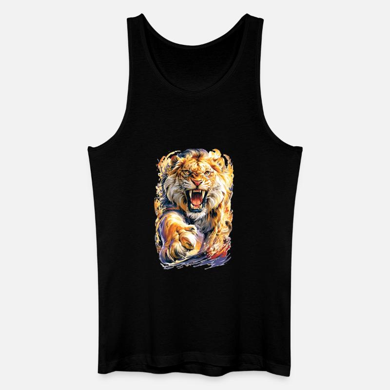 Tolle Wildkatze - Männer Bio Tank Top - Schwarz