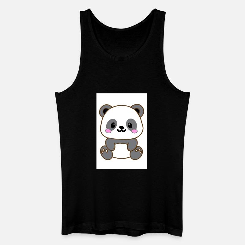 Kawaii Panda - Männer Bio Tank Top - Schwarz