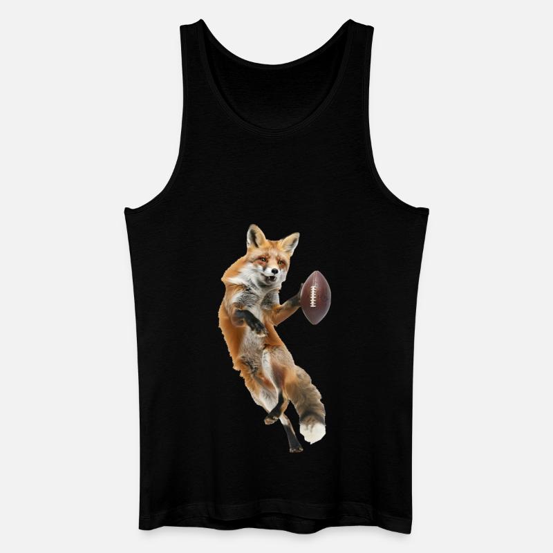 Red Fox Fußball - Männer Bio Tank Top - Schwarz