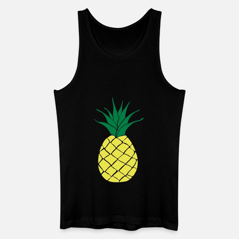 Ananas 2c - Männer Bio Tank Top - Schwarz