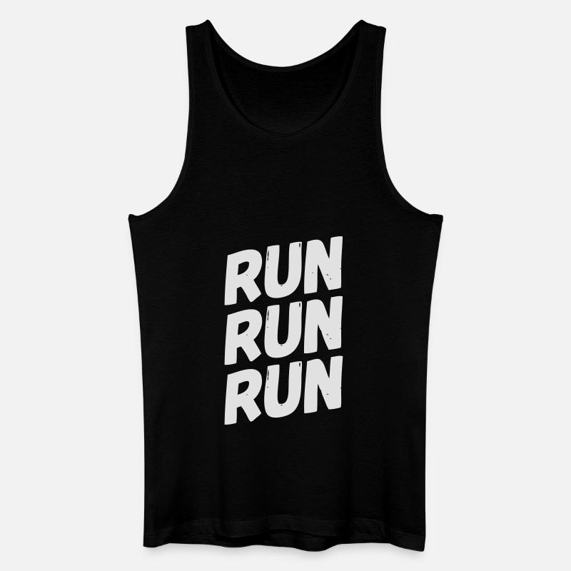 run run run - Männer Bio Tank Top - Schwarz