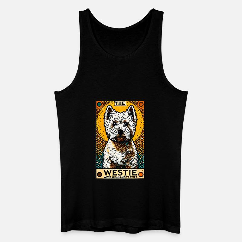 Westie - Männer Bio Tank Top - Schwarz