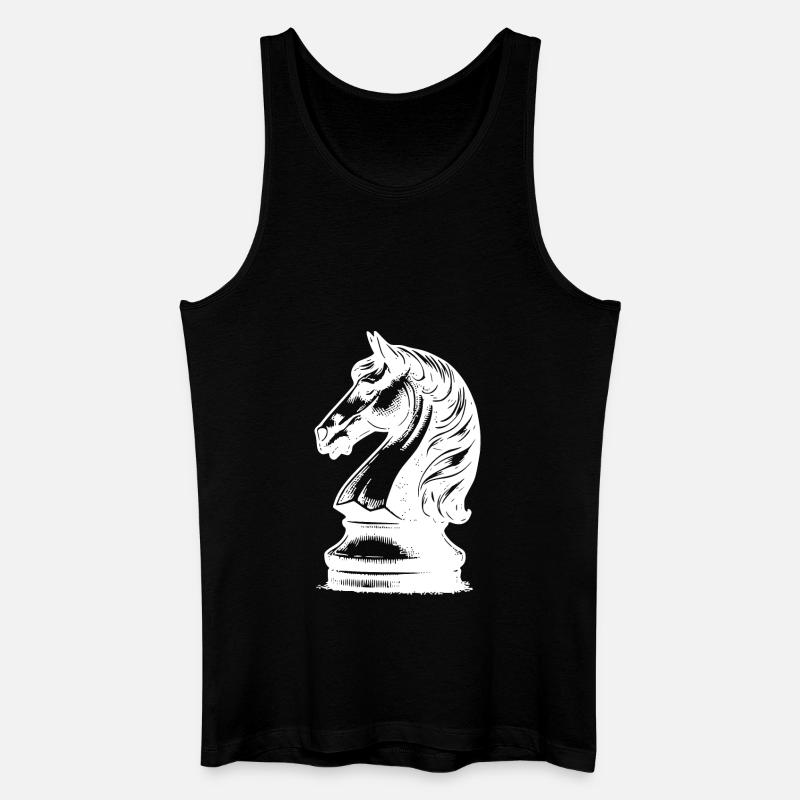 Schachspiel Schachfigur Pferd Springer - Männer Bio Tank Top - Schwarz