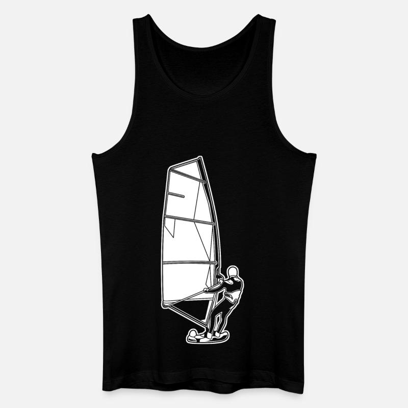 Windsurfer - Männer Bio Tank Top - Schwarz