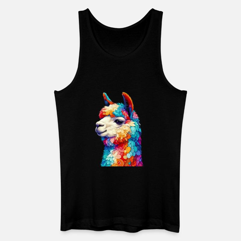 Alpaka - Männer Bio Tank Top - Schwarz