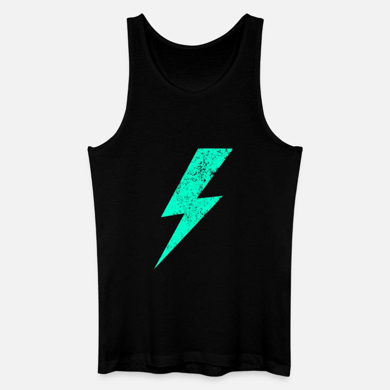 Elektrischer Blitz in Pastell - Männer Bio Tank Top - Schwarz