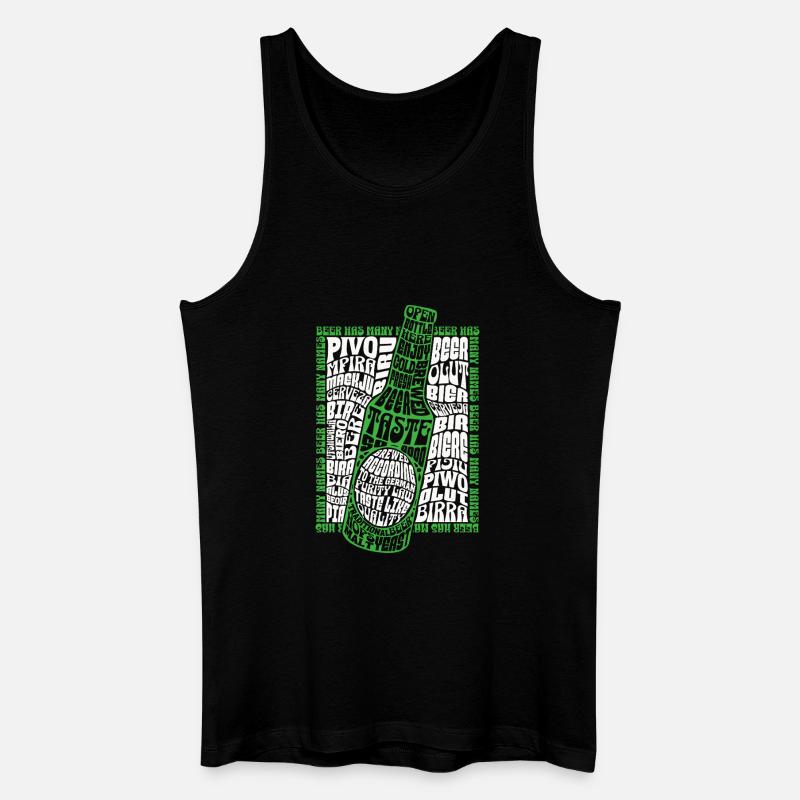 Bier - Männer Bio Tank Top - Schwarz