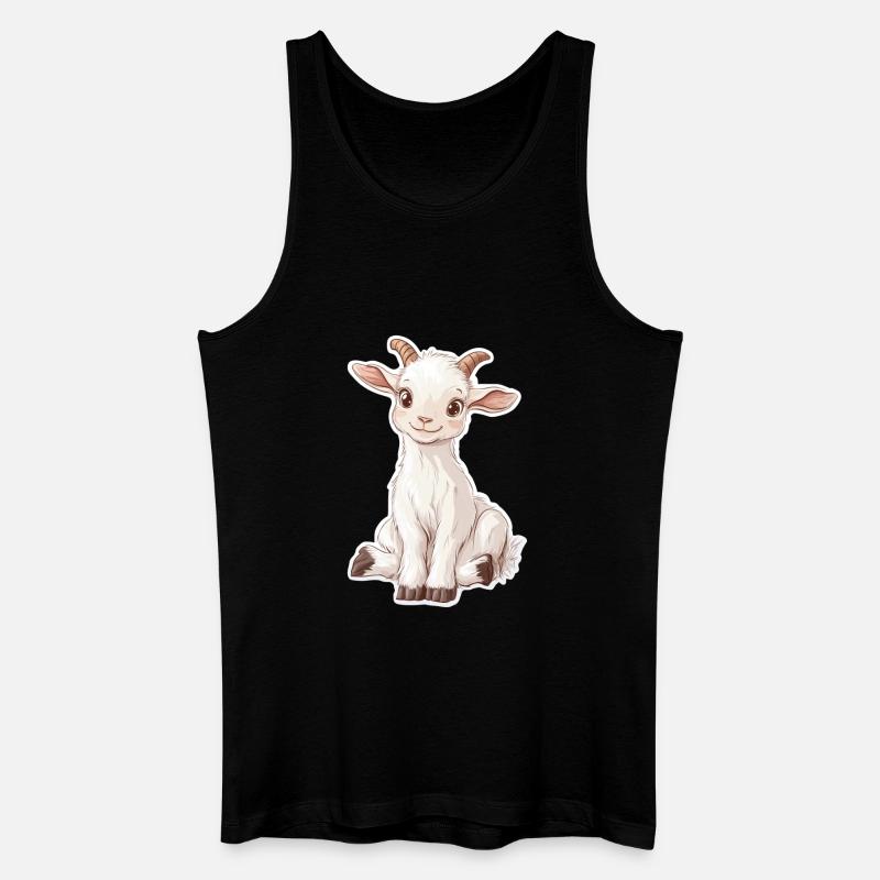 Ziege - Männer Bio Tank Top - Schwarz