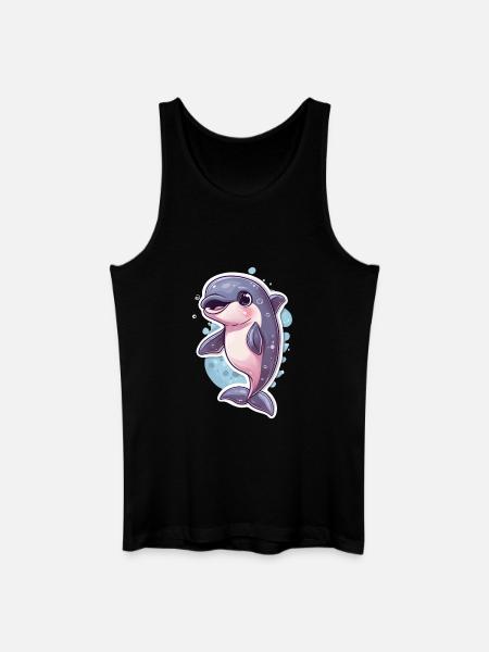 Dolphin - Men’s Organic Tank Top - black