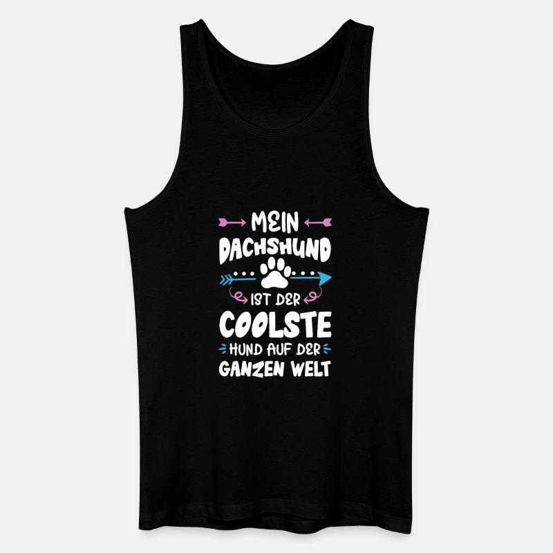 dackel dachshund hund spruch - Männer Bio Tank Top - Schwarz