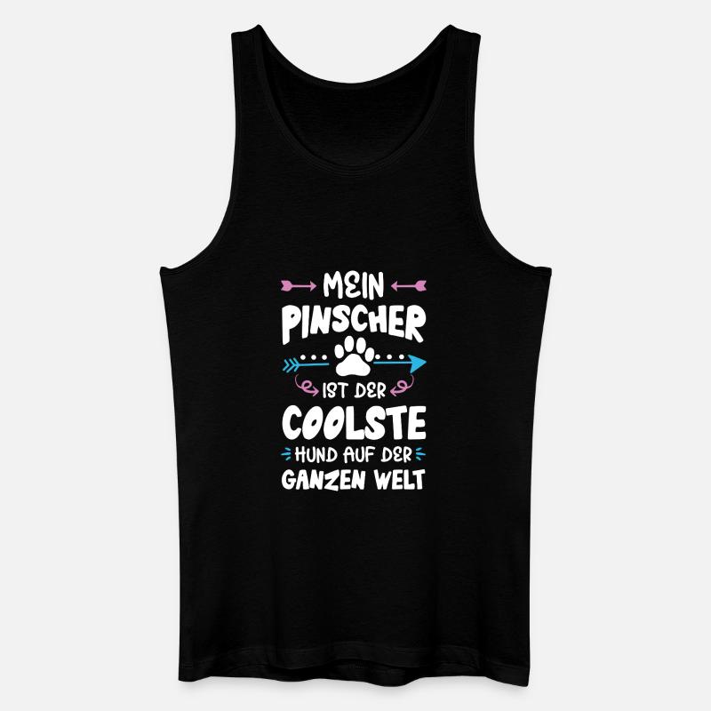 pinscher hund spruch - Männer Bio Tank Top - Schwarz