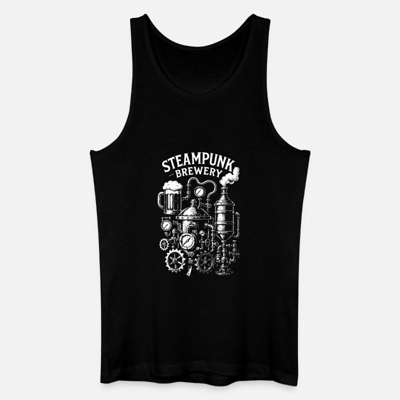 Steampunk Brauerei Geschenk - Männer Bio Tank Top - Schwarz