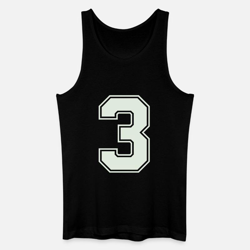 3 - Männer Bio Tank Top - Schwarz