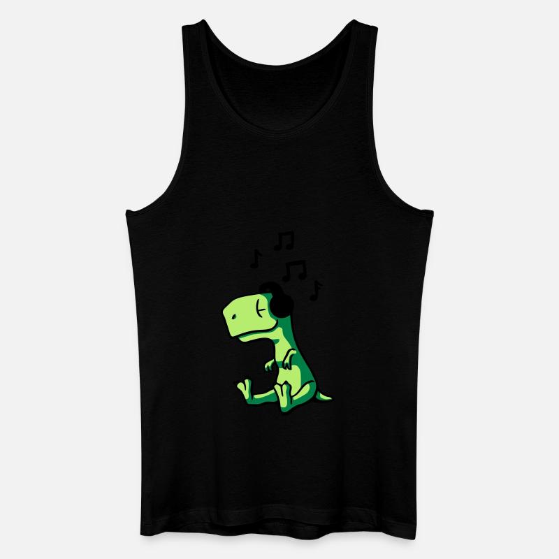 T-Rex Music - Männer Bio Tank Top - Schwarz