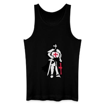 caballero templario por Patjila - Camiseta de tirantes ecológica para hombre - negro - delante
