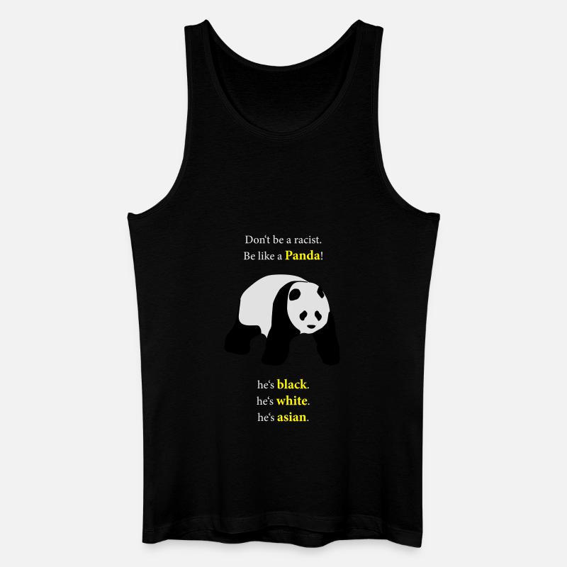 Be like a Panda! - Männer Bio Tank Top - Schwarz