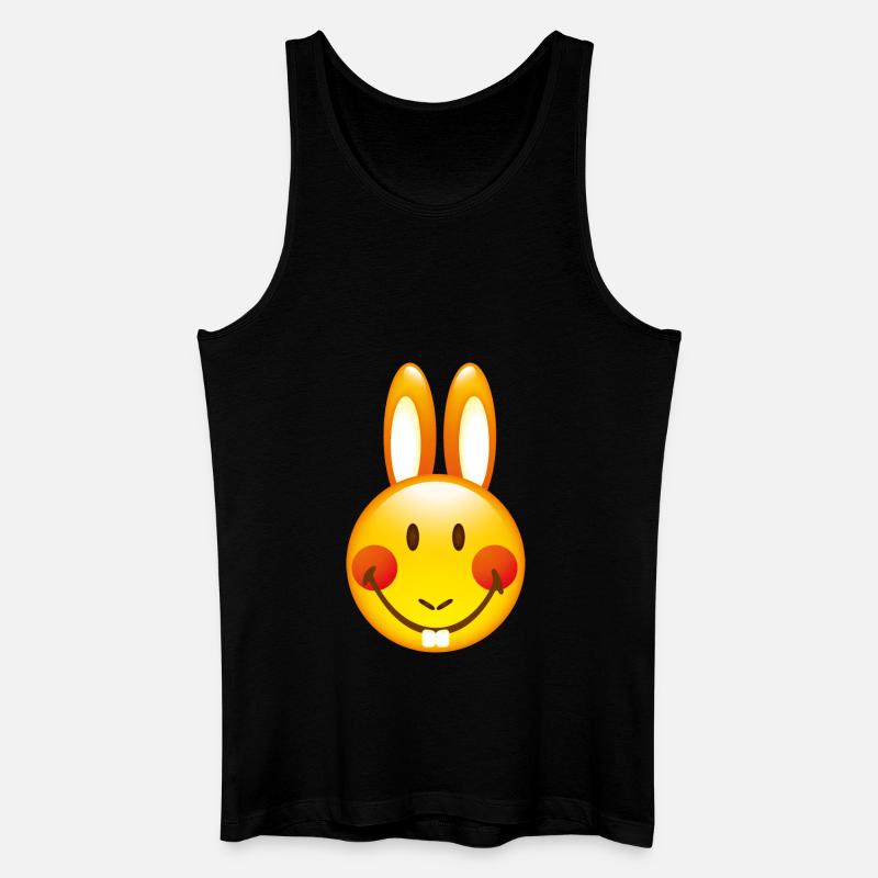 Smiley Bunny - Miesten luomu-tanktoppi - musta