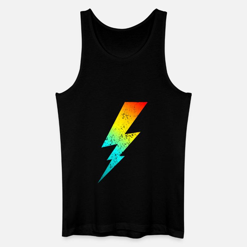 80s bolt lighting classic - Männer Bio Tank Top - Schwarz