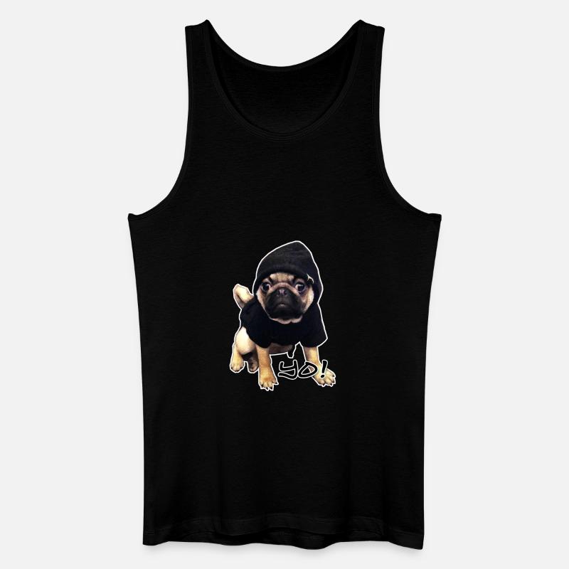 yo_mops_3 - Männer Bio Tank Top - Schwarz