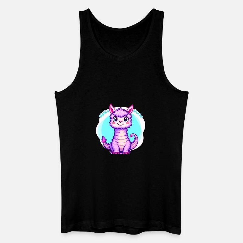 Alpakadrache - Männer Bio Tank Top - Schwarz