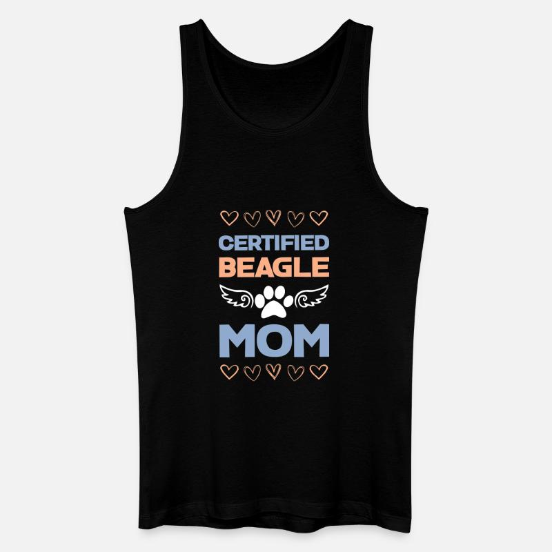Beagle-Mama Zertifiziert - Männer Bio Tank Top - Schwarz