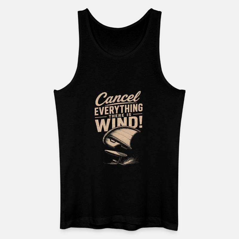 Windsturm Windsurf-Statement - Männer Bio Tank Top - Schwarz