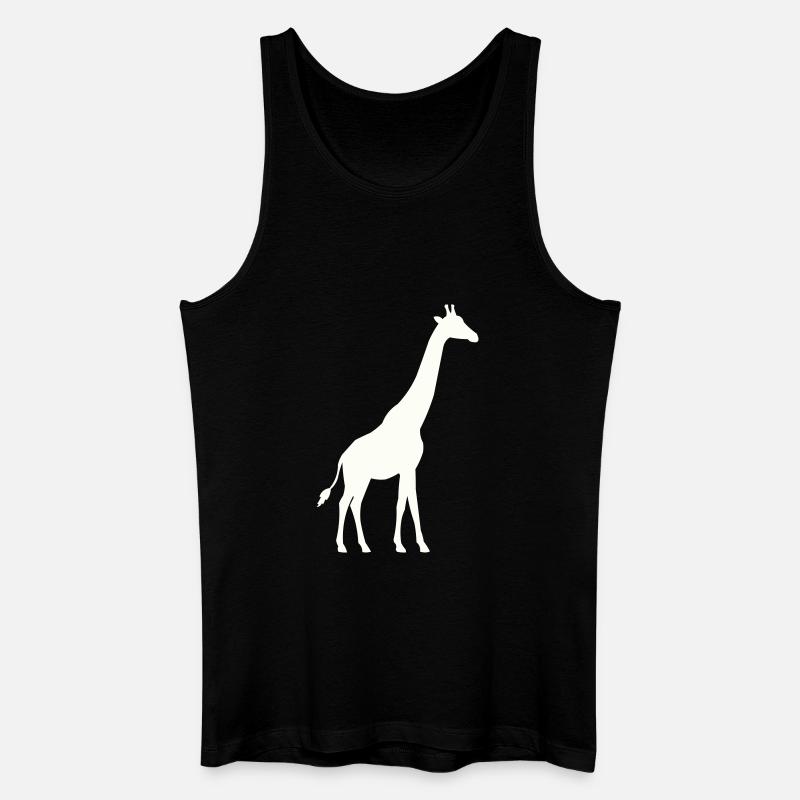 Giraffe Silhouette - Männer Bio Tank Top - Schwarz