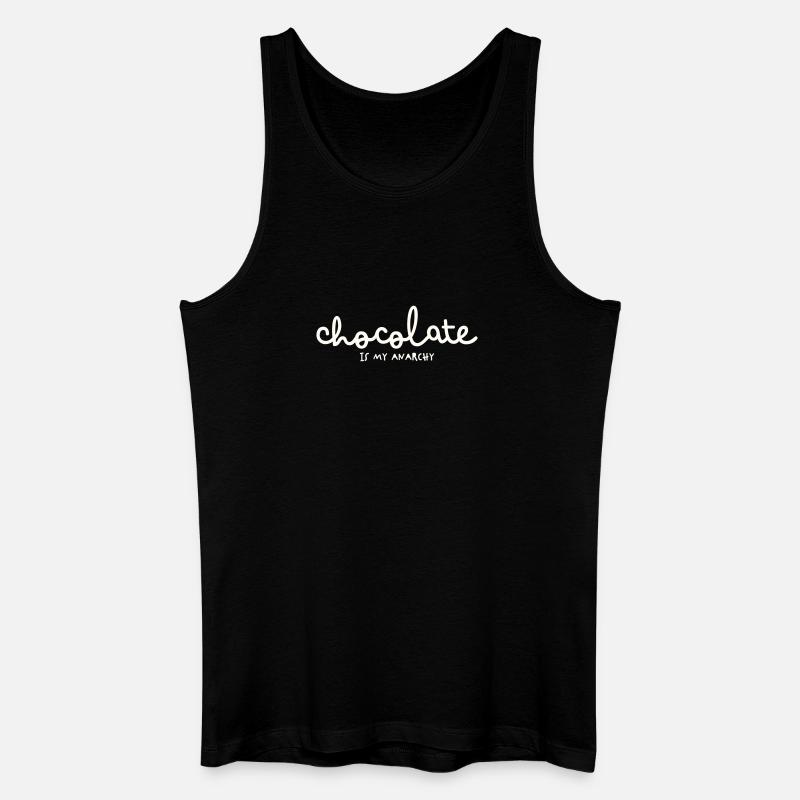 CHOCOLATE IS MY ANARCHY - Männer Bio Tank Top - Schwarz