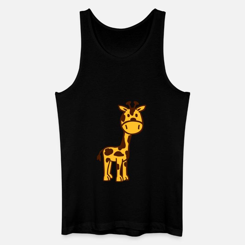Giraffe - Männer Bio Tank Top - Schwarz