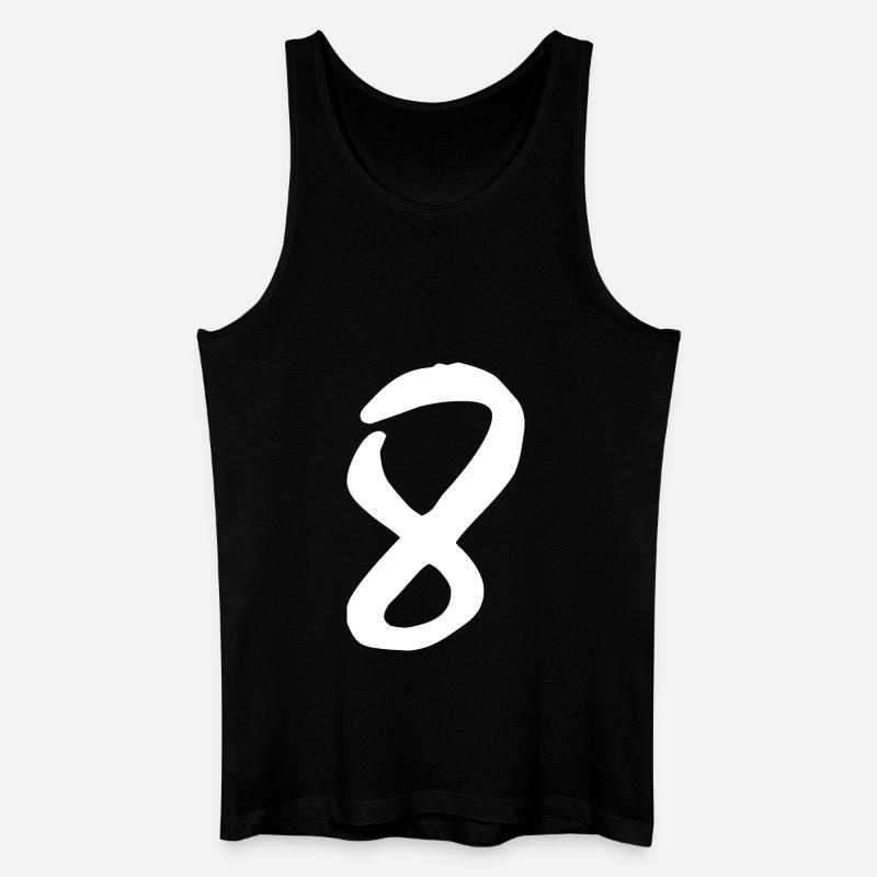 8 - Männer Bio Tank Top - Schwarz