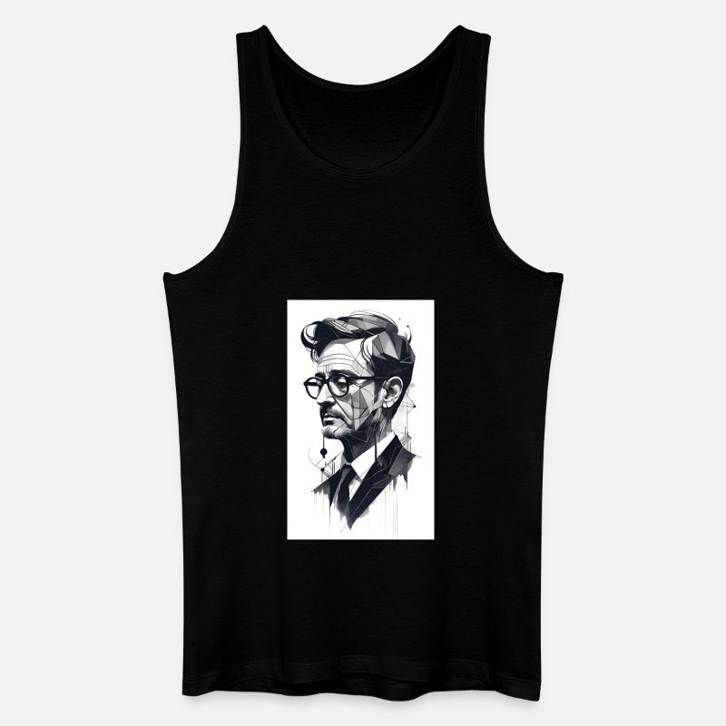 Abstrakter Profi - Männer Bio Tank Top - Schwarz