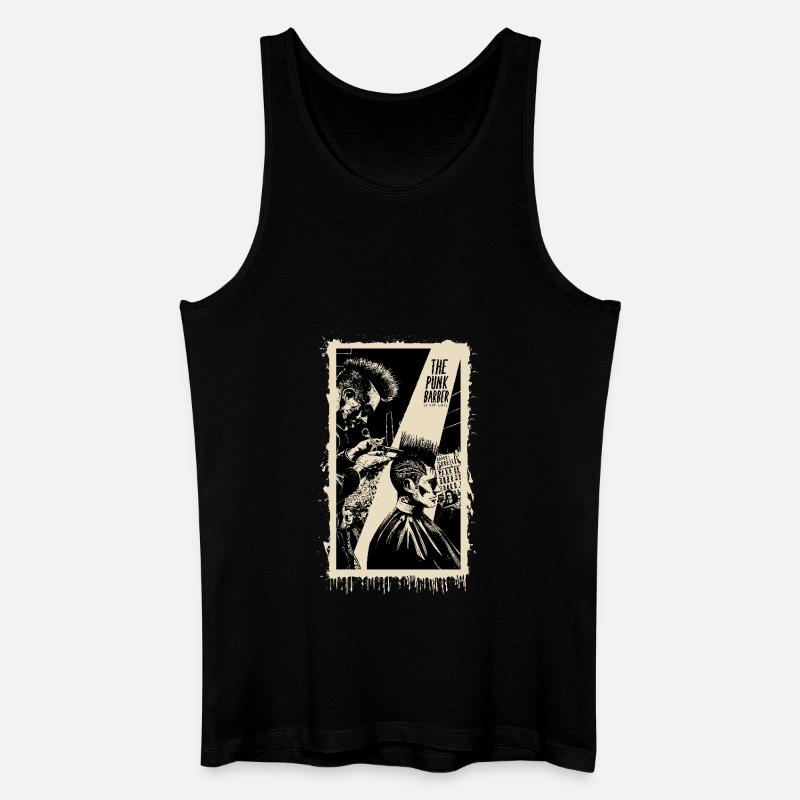 Punk barber sharp cuts - Men’s Organic Tank Top - black