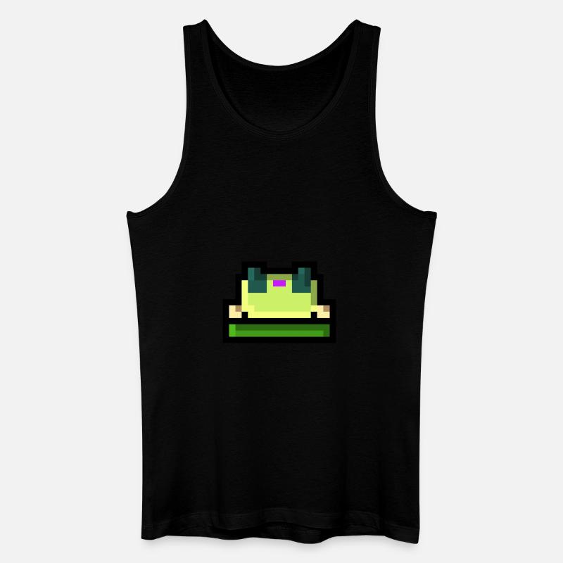 Pixel Frosch - Männer Bio Tank Top - Schwarz