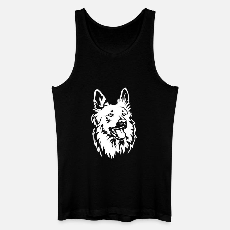 Harzer Fuchs Kopf "Black Edition" - Männer Bio Tank Top - Schwarz