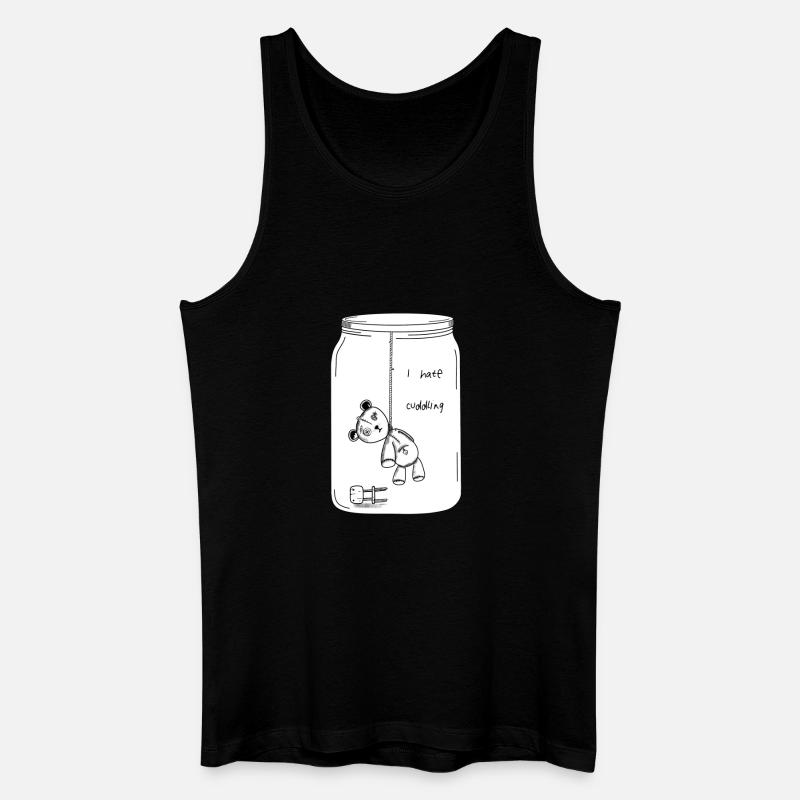 I hate cuddling (BW Version) - Men’s Organic Tank Top - black