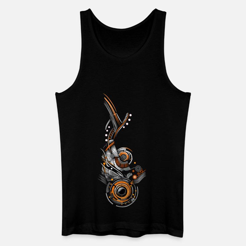 Abstraktes Design - Männer Bio Tank Top - Schwarz