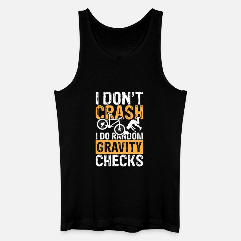 I do random gravity checks - Männer Bio Tank Top - Schwarz