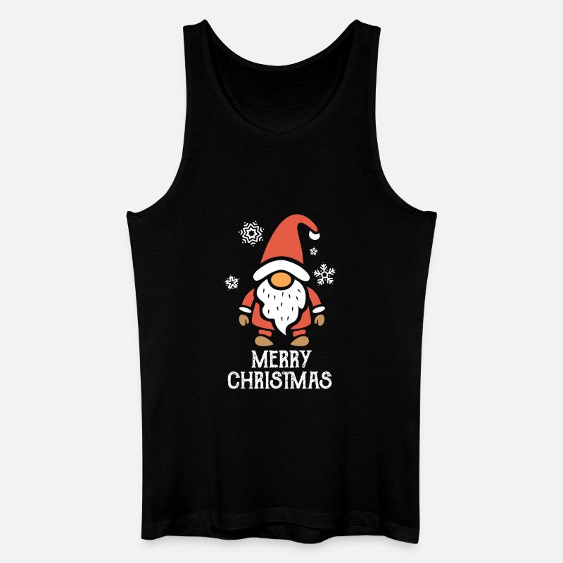 Weihnachtswichtel Merry Christmas Design - Männer Bio Tank Top - Schwarz