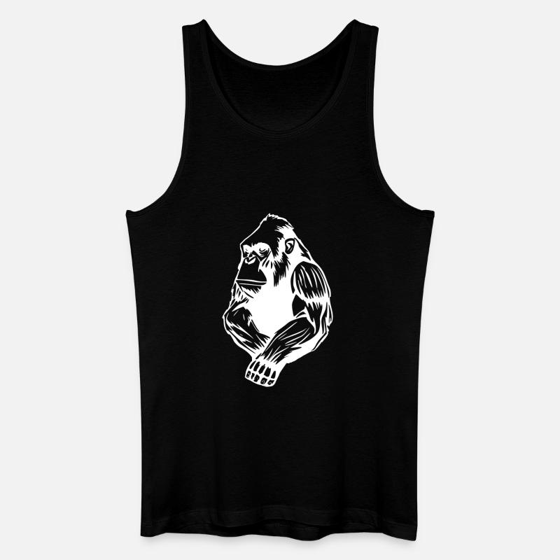 Monkey Monkey T-shirt Gift - Men’s Organic Tank Top - black