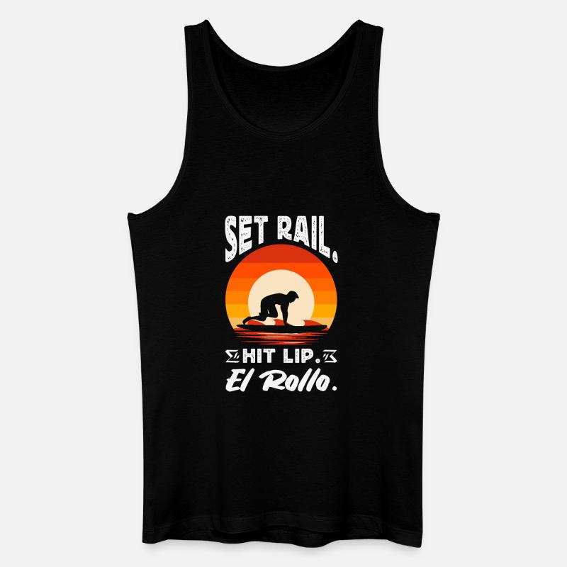 Surfen Surfboarder Bodyboarder - Männer Bio Tank Top - Schwarz