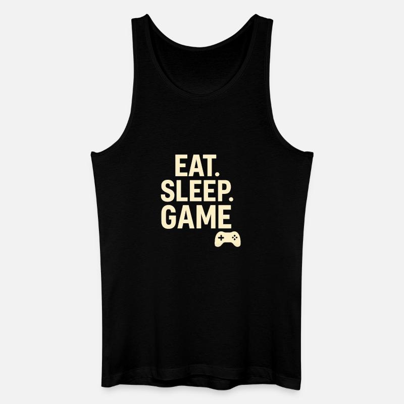 Eat Sleep Game Controller - Männer Bio Tank Top - Schwarz
