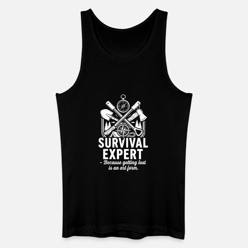 Überlebens-Experte - Männer Bio Tank Top - Schwarz