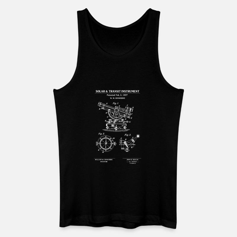 Solar Transit Instrument Bauplan - Männer Bio Tank Top - Schwarz