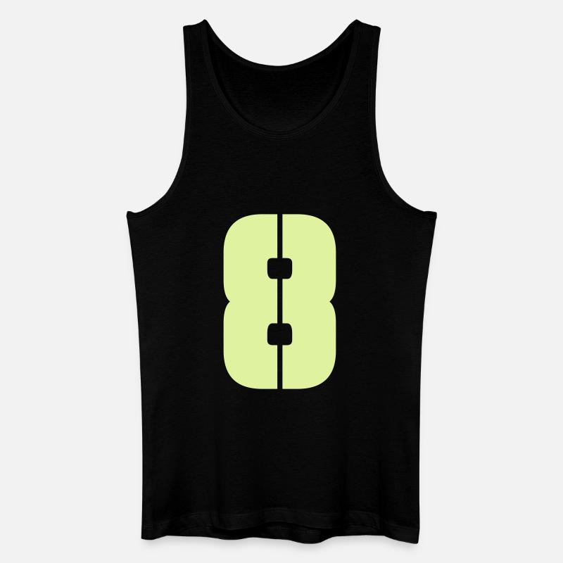 8 - Männer Bio Tank Top - Schwarz