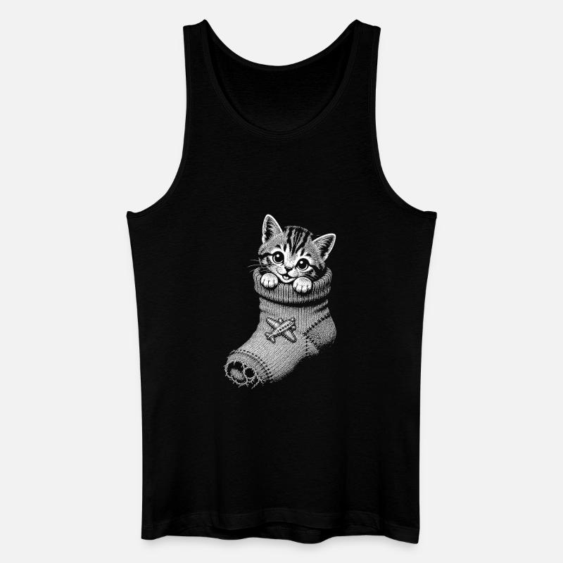 Kätzchen - Männer Bio Tank Top - Schwarz