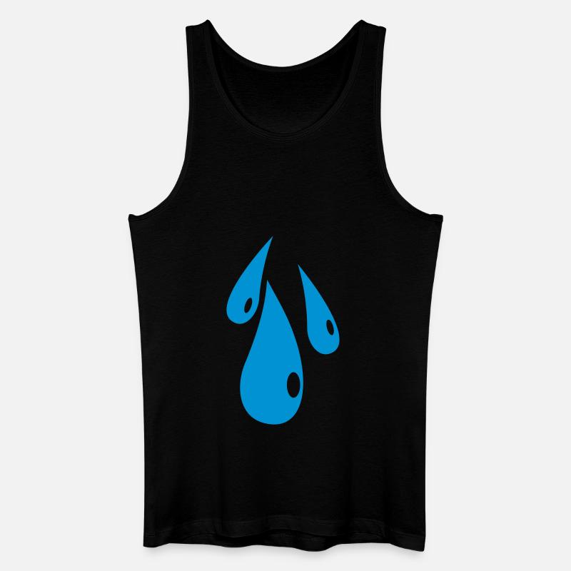 Tropfen-3 - Männer Bio Tank Top - Schwarz